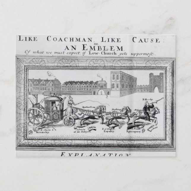 Cartão Postal Alegoria dos Perigos da Baixa Igreja (Frente)