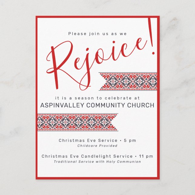 Cartão Postal Alegrai-vos | Poinsettia do Folclore Eslavo (Frente)