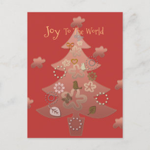 Cartão Postal Alegria Ao Natal Do Mundo