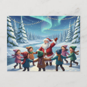 Cartão Postal Alegria da Floresta do Papai Noel