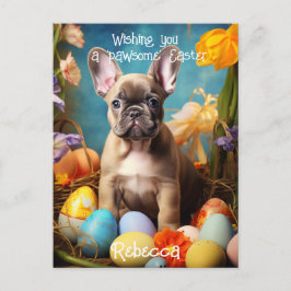 Cartão Postal Alegria da Páscoa Personalizável🐶 com Amigos Pelu