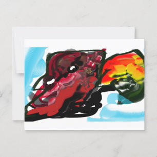 Cartão Postal Alegria de outono de Cardeal do norte