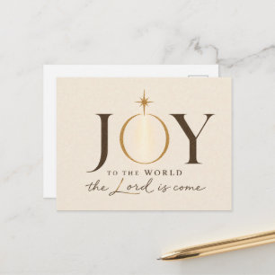 Cartão Postal ALEGRIA PARA O MUNDO Natal Cristão