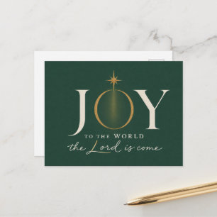 Cartão Postal ALEGRIA PARA O MUNDO Natal Cristão