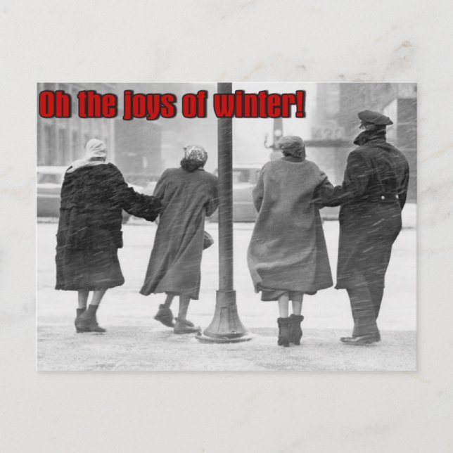 Cartão Postal alegrias do inverno (Frente)