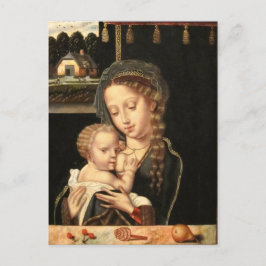 Cartão Postal Aleitamento de Madonna e Crianças