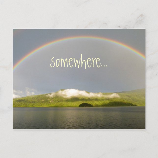 Cartão Postal Além do Arco-íris (Frente)