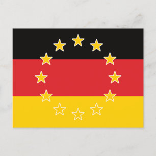 Cartão Postal Alemanha Alemanha UE Europa Bandeira Europeia
