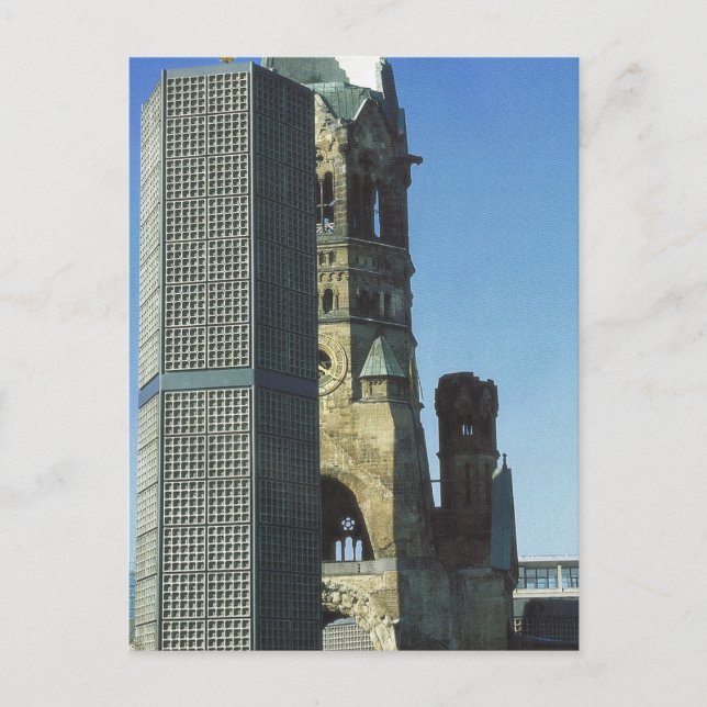 Cartão Postal Alemanha, Berlim, Kurustendamm, Wilhelm Kirche (Frente)