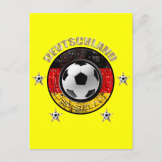 Cartão Postal Alemanha Futebol Flagge Vier Sterne