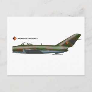 Cartão Postal Alemanha Oriental MiG17 Fresco