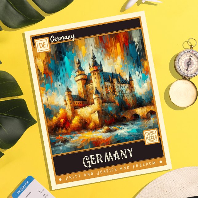 Cartão Postal Alemanha | Vintage Painting (Criador carregado)