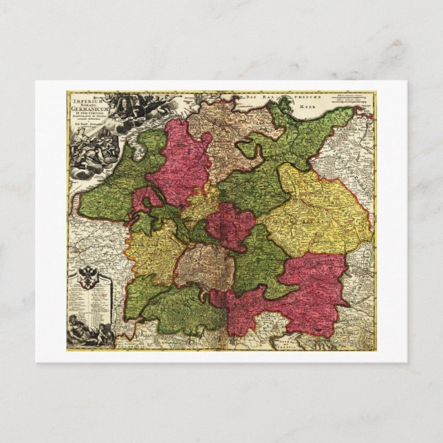 Cartão Postal AlemanhaMapaPanorâmicoAlemanha (Frente)