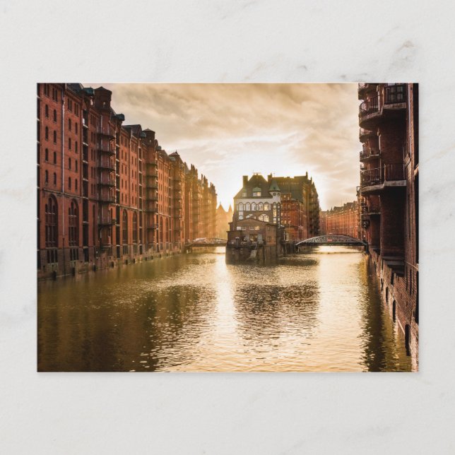 cartão postal alemão hamburg (Frente)