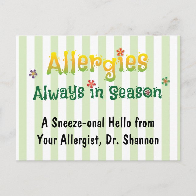 Cartão Postal Alergias - Sempre na Estação (Frente)