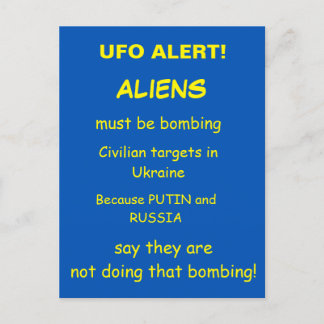 CARTÃO POSTAL ALERTA OVNI