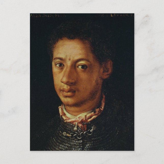 Cartão Postal Alessandro de Medici por Agnolo Bronzino. (Frente)