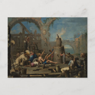 Cartão Postal Alessandro Magnasco - A Tame Magpie