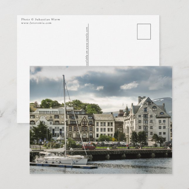Cartão Postal Alesund Noruega (Frente/Verso)