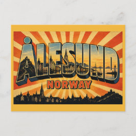 Cartão Postal Ålesund Noruega Jugendstil