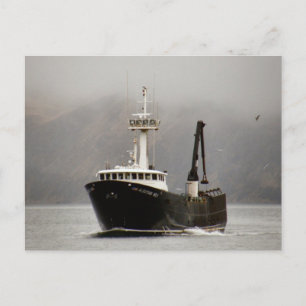 Cartão Postal Aleutian No. 1, Crab Boat em Dutch Harbor, Alaska