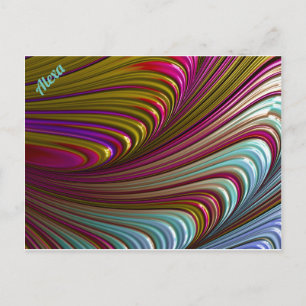 Cartão Postal ALEXA ~ 3D Padrão de Design Fractal ~ Candy Tratat
