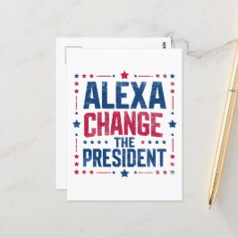Cartão Postal Alexa Muda O Presidente Engraçado Político