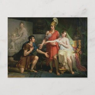 Cartão Postal Alexander, as mãos do Excelente sobre o Campaspe