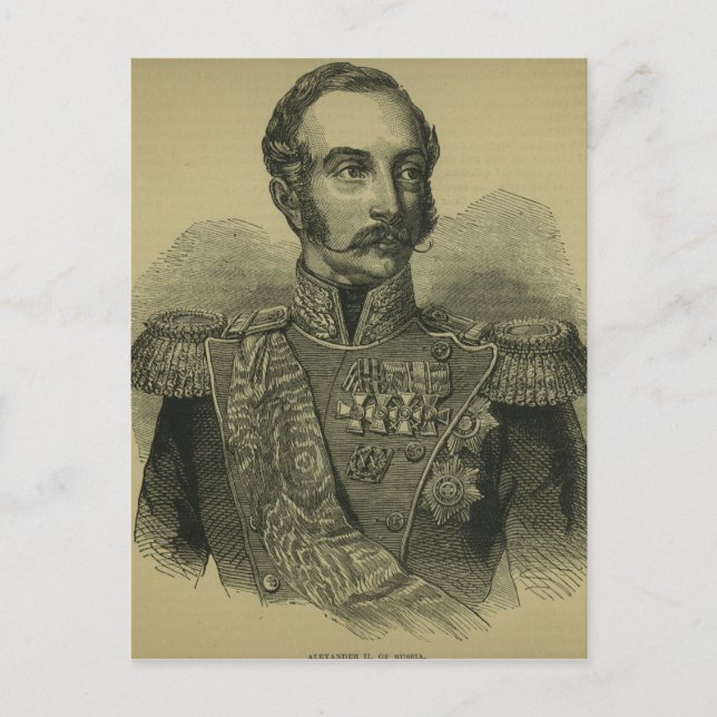 Cartão Postal Alexander II de Rússia (Frente)
