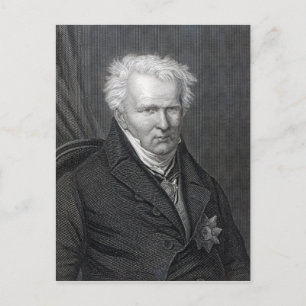 Cartão Postal Alexander von Humboldt, gravado por C. Cook