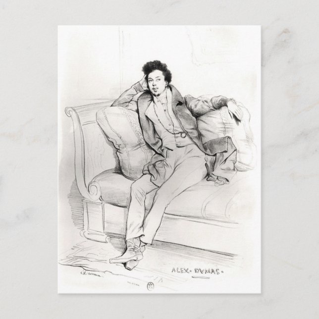 Cartão Postal Alexandre Dumas Pere (Frente)