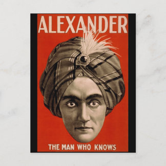 Cartão Postal Alexandre, o homem que conhece a Magia