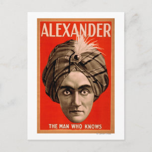 Cartão Postal Alexandre, o Homem que Conhece o Poster mágico