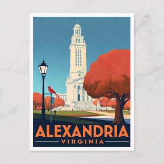 Cartão Postal Alexandria Virginia Masonic Memorial Art