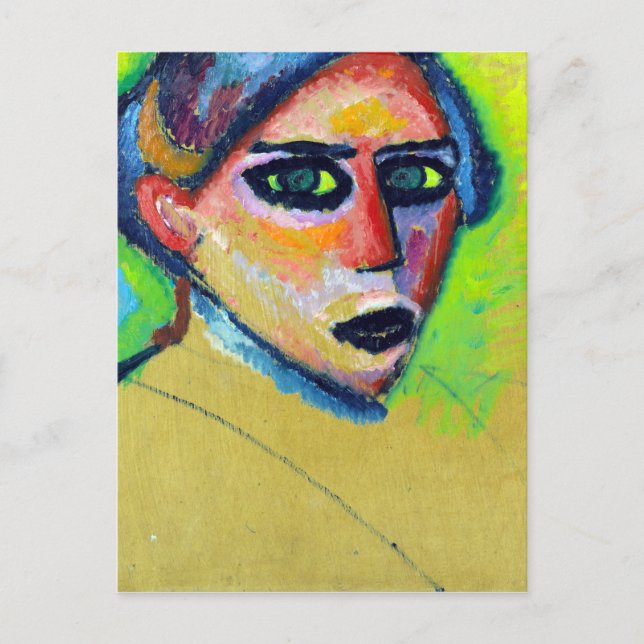 Cartão Postal Alexej von Jawlensky Cara de Mulher (Frente)