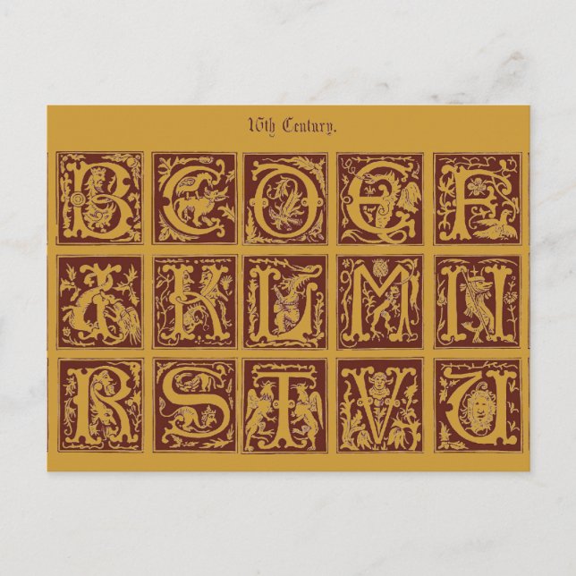 Cartão Postal Alfabeto (Frente)