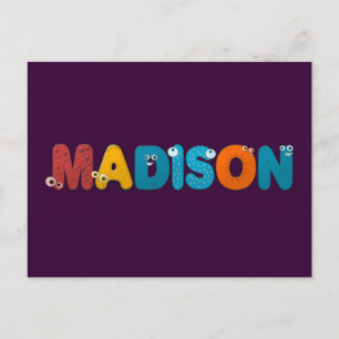 Cartão Postal alfabeto animal Madison