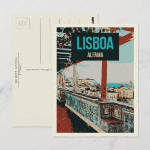 Cartão Postal Alfama Ver Ilustração, Encantadora de Lisboa