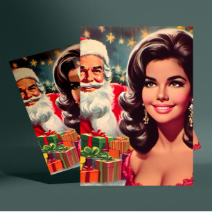 Cartão Postal Alfinete de Natal Vintage
