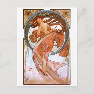 Cartão Postal Alfons Mucha: Dança