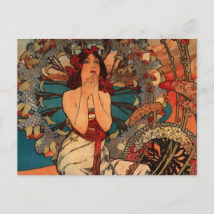 Cartão Postal Alfons Mucha Mônaco Monte Carlo