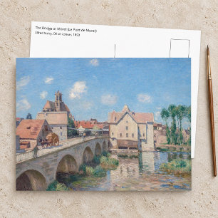 Cartão Postal Alfred Sisley - A Ponte de Moret