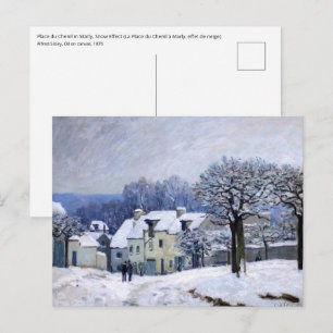 Cartão Postal Alfred Sisley - Coloque Chenil em Marly, Efeito da