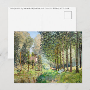 Cartão Postal Alfred Sisley - Descanso ao longo do Córrego