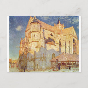 Cartão Postal Alfred Sisley - do óleo de Kirche von Moret 1893