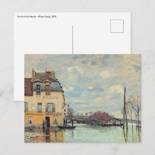 Cartão Postal Alfred Sisley - Inundação em Port-Marly 1872