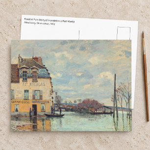 Cartão Postal Alfred Sisley - Inundação em Port-Marly 1872
