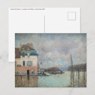 Cartão Postal Alfred Sisley - Inundação em Port-Marly 1876