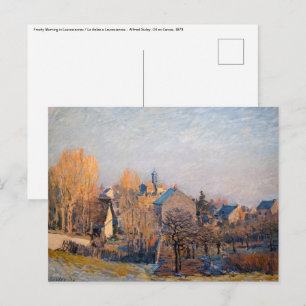 Cartão Postal Alfred Sisley - Manhã Gelada em Louveciennes