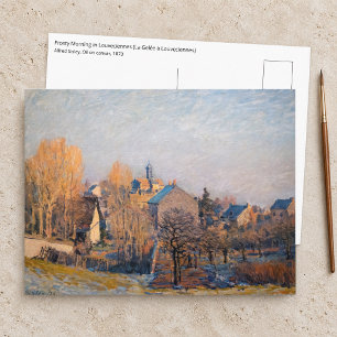 Cartão Postal Alfred Sisley - Manhã Gelada em Louveciennes